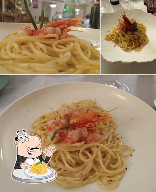 Spaghetti alla carbonara al L'Officina del Pesce