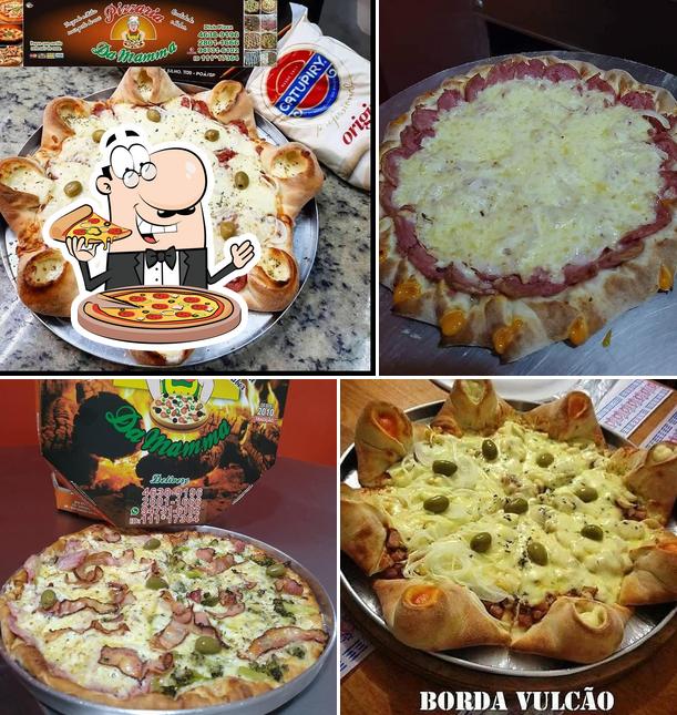 Escolha pizza no Pizzaria da Mamma