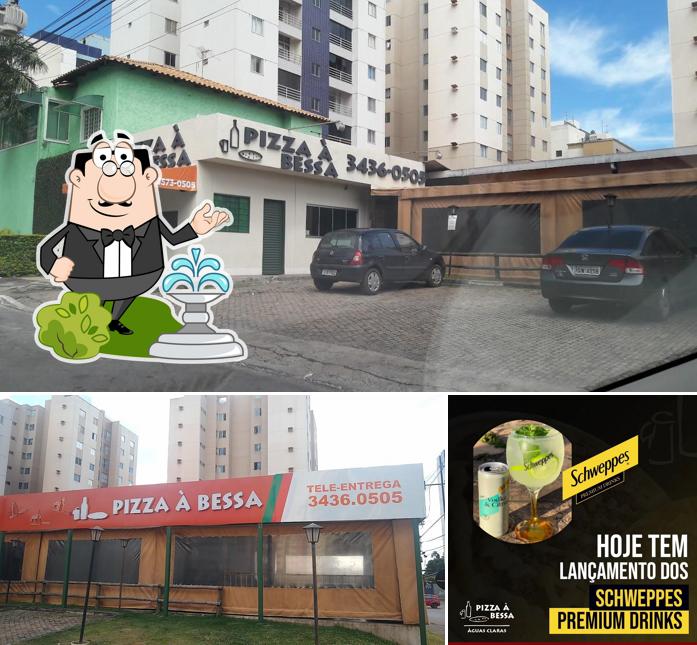 Esta é a foto mostrando exterior e bebida no Pizza a Bessa Águas Claras