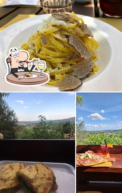 Spaghetti à la carbonara à Al Giardino Segreto