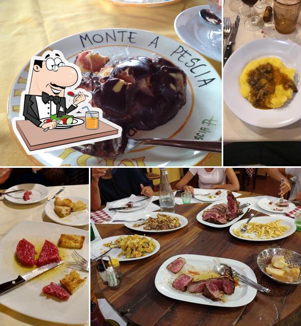 Cibo al Ristorante Monte A Pescia