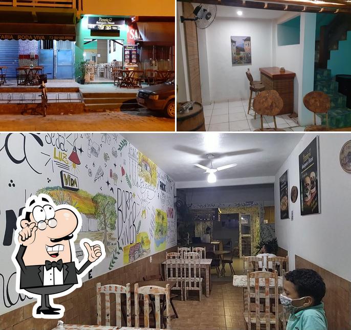 O interior do Pizzaria GJ e Hambúrgueria