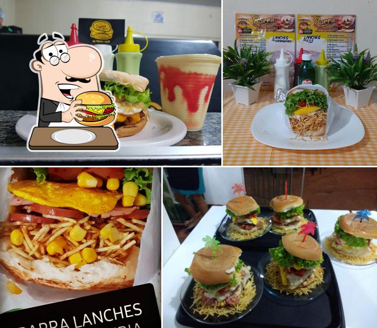 Delicie-se com um hambúrguer no Barra lanches Hambúrgueria