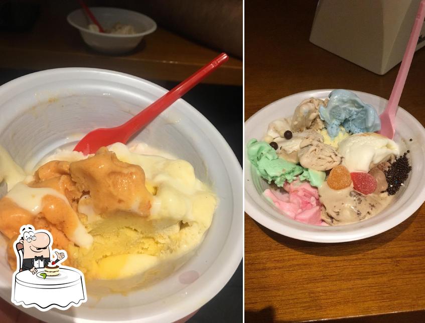 Sorveteria Bali serve uma escolha de pratos doces