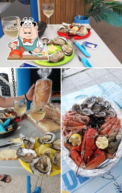 Prenez des fruits de mer à Les Viviers d'Arcay