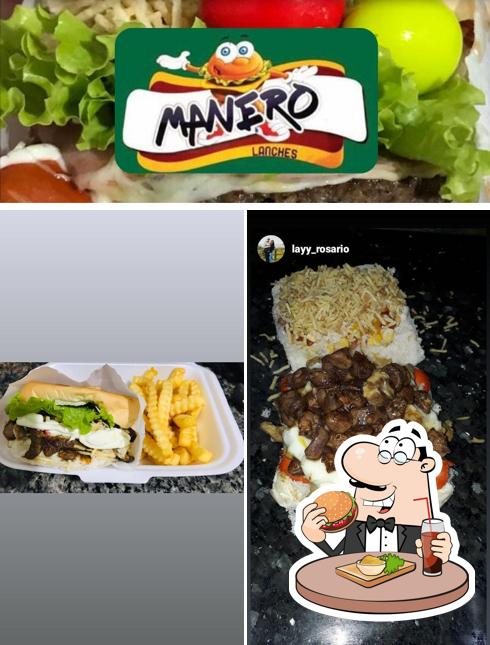 Consiga um hambúrguer no Manero Lanches