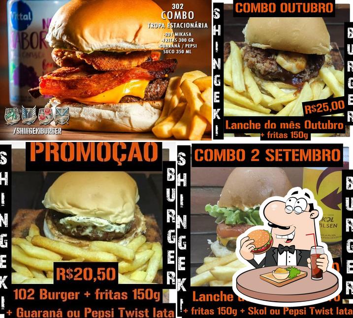 Os hambúrgueres do Hamburgueria SHINGEKI BURGER irão saciar uma variedade de gostos