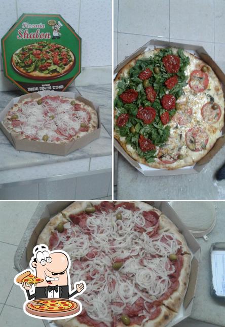 Experimente pizza no Pizzaria Shalon