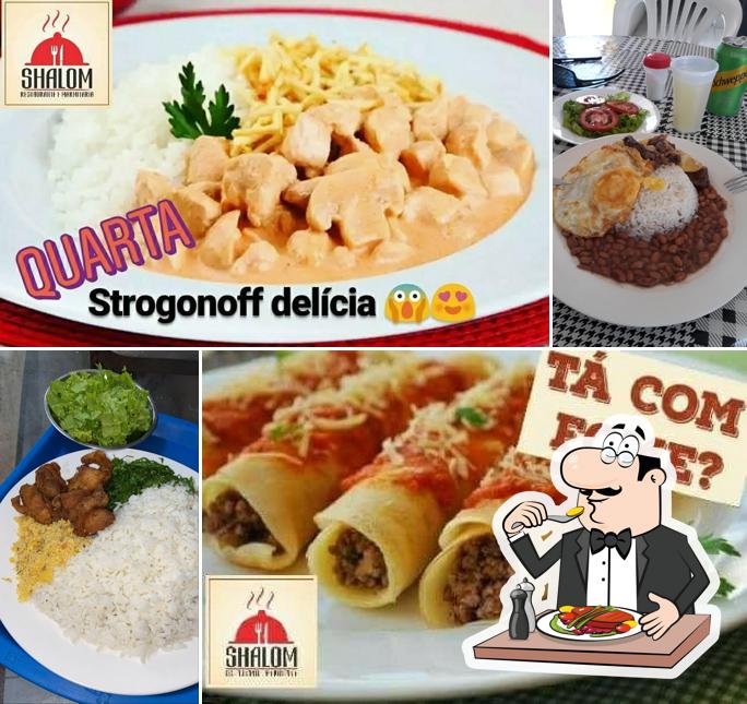 Comida em Shalom Restaurante e Marmitaria