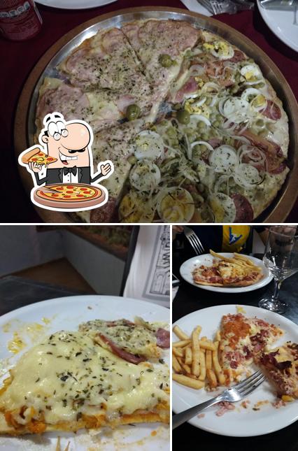 Escolha diferentes variedades de pizza