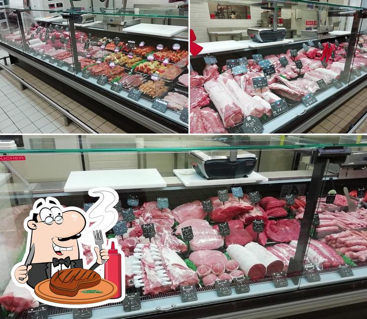 Il y a une sélection de repas pour les amateurs de viande