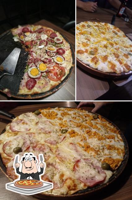 Peça diferentes variedades de pizza