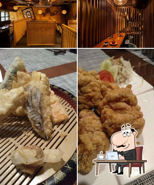 Among different things one can find interior and food at Kabuki