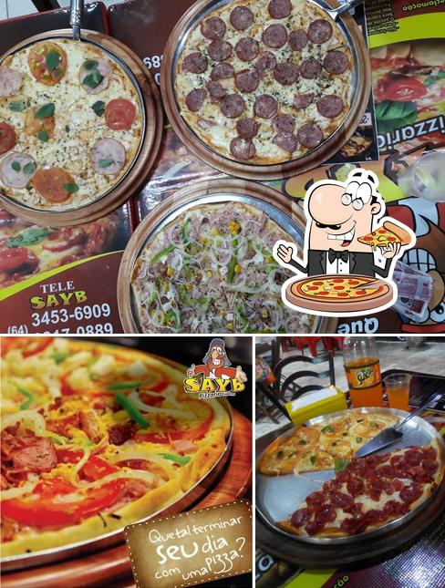 Consiga diferentes tipos de pizza