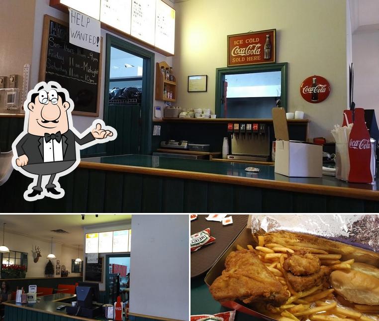 Voici l’image indiquant la intérieur et frites sur Dixie Lee