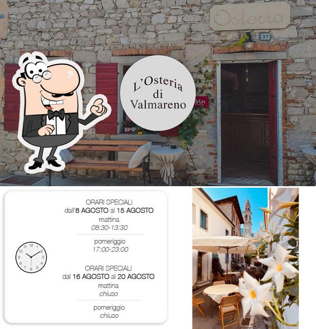 Gli interni di L'osteria di Valmareno