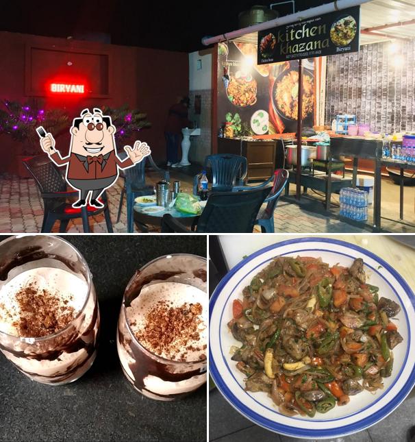 Take a look at the image depicting food and interior at Kitchen Khazana
