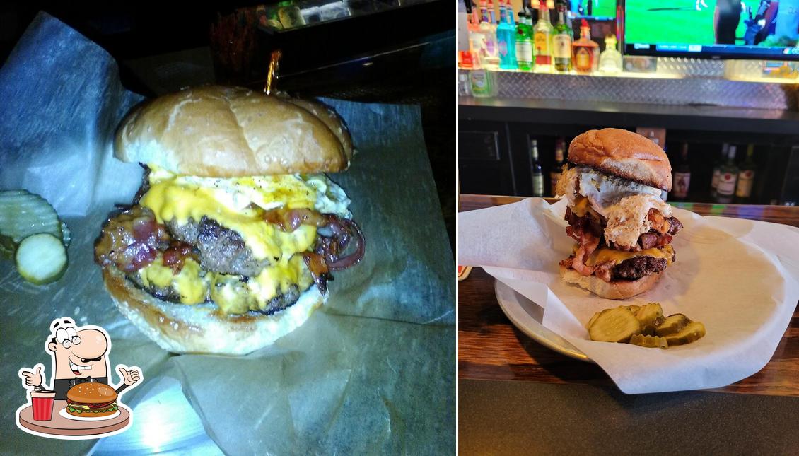 Order a burger at Overtime Grill & Pub