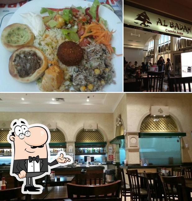 Check out the photo depicting interior and meat at Al Badah