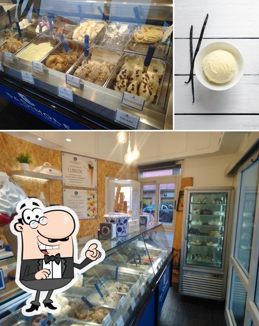 Questa è la foto che raffigura la interni e cibo di Gelateria Da Simone