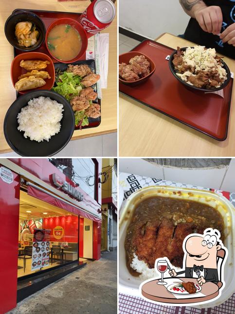 Peça pratos de carne no Sukiya