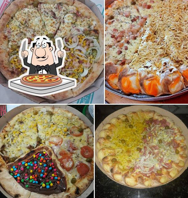 Experimente pizza no Pizzaria Novo Sabor