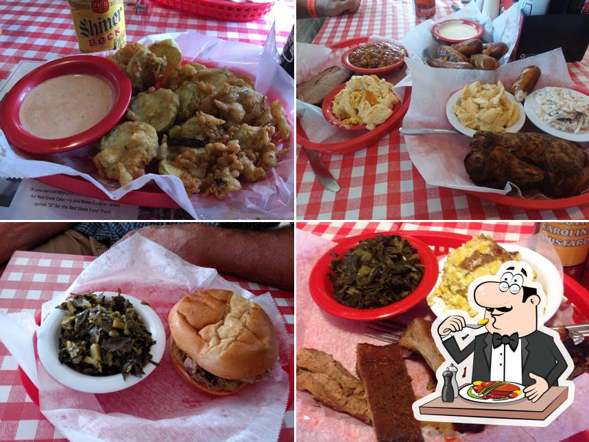 Food at Red State BBQ