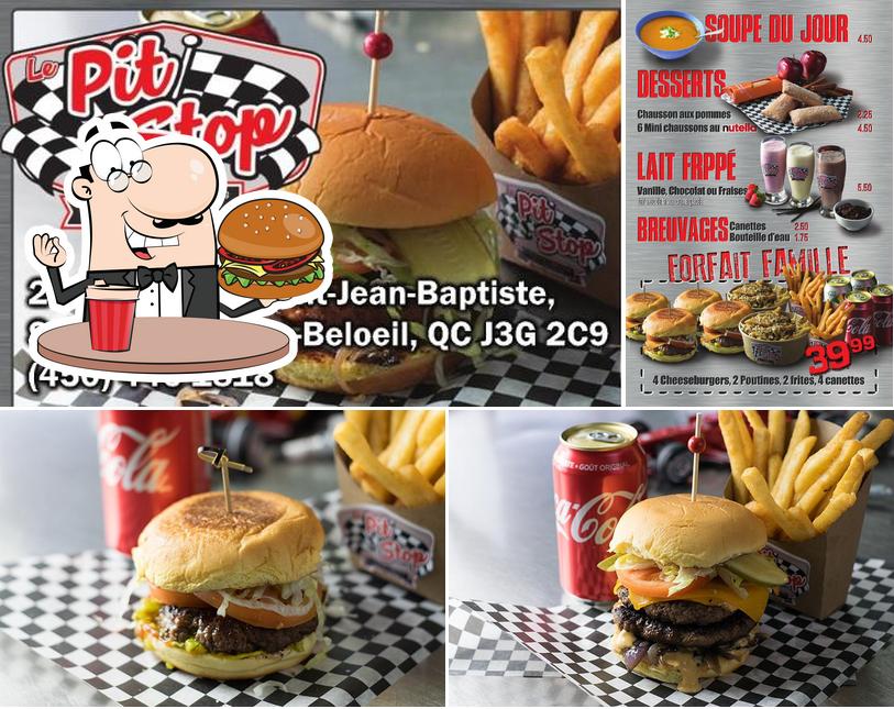 Order a burger at Le Pit Stop