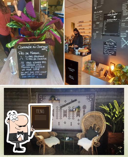 Las fotografías de pizarra y interior en AmaZone Café