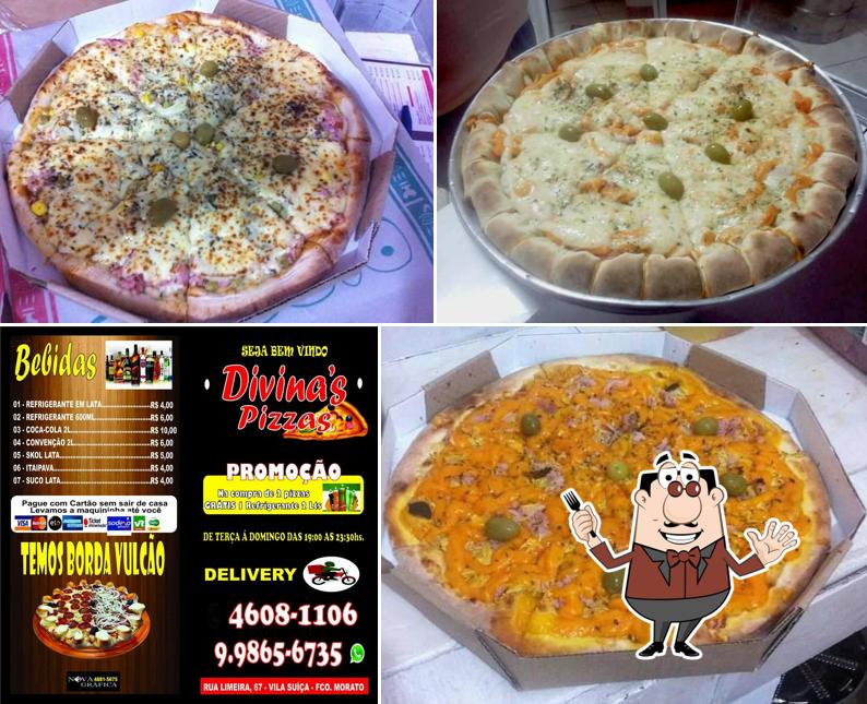 Comida em Divina's Pizzas