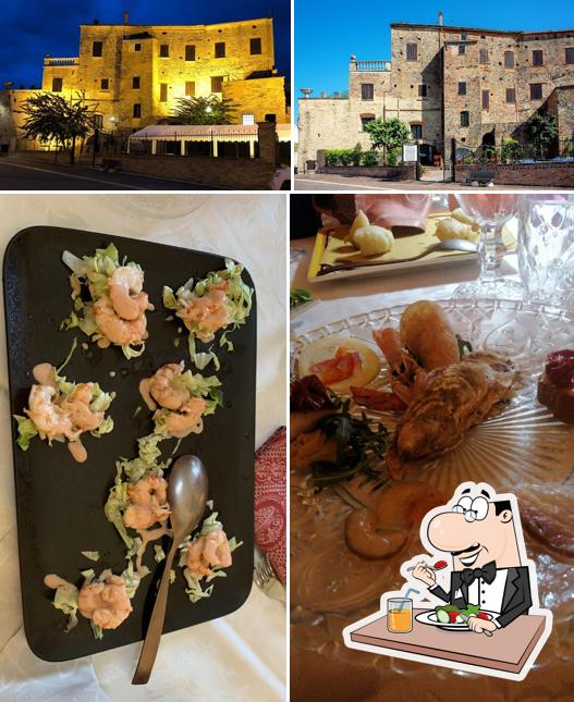 La foto della cibo e esterno di Palazzo Cavaliere