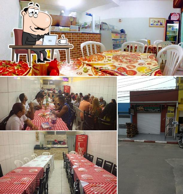 Veja imagens do interior do Pizzaria Rosa de Saron