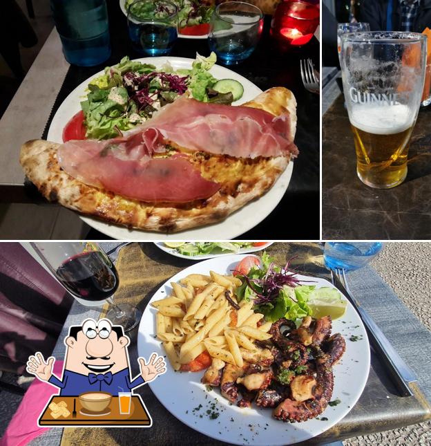 Las imágenes de comida y cerveza en Pizzeria Le Petit Rocher