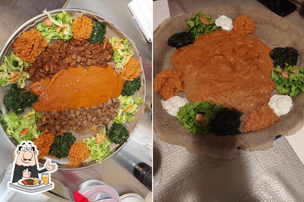 Nourriture à Eritrean restaurant (Union Nationale des Travailleurs Erythréens Suisse)