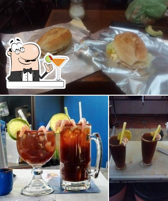 Mariscos "Fierros" is distinguished by drink and burger