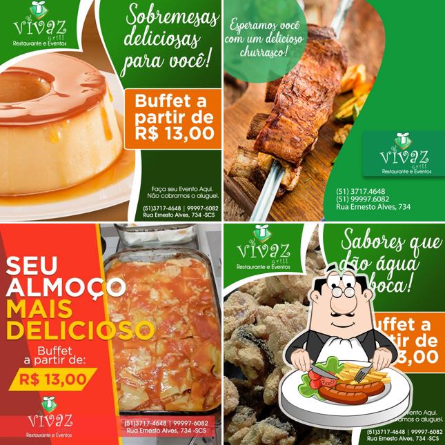 Platos en Vivaz Grill