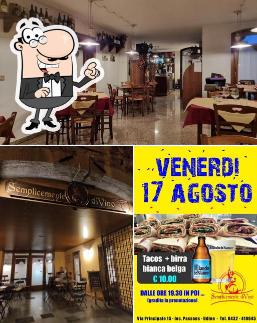 Tra le diverse cose da Semplicemente diVino - Osteria - Enoteca si possono trovare la interni e birra