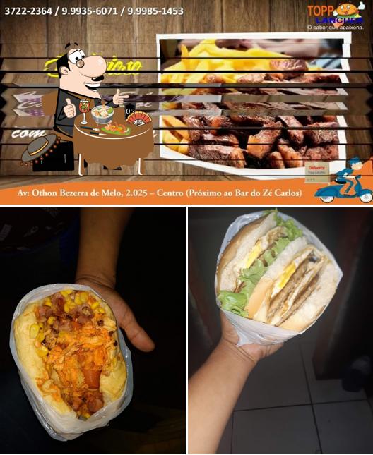 Comida em Topp lanches