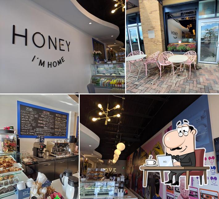 L'intérieur de Honey Coffee Bar