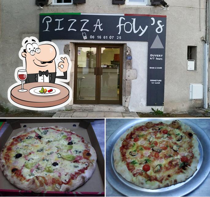 Vérifiez la photo affichant la nourriture et intérieur concernant Pizza Foly's