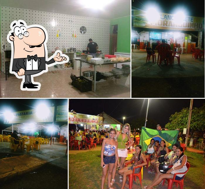 O interior do Pizzaria e Lanchonete Moranguinho