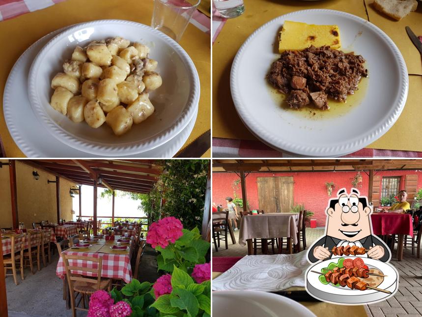 Cibo al Trattoria "da Rosso"