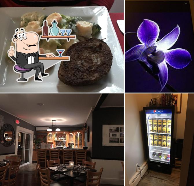 The picture of interior and food at Orchids LLC