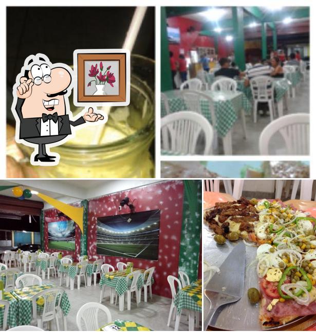 O interior do Bem Bom Pizzaria