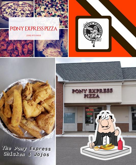 Order French fries at Pony Express Pizza