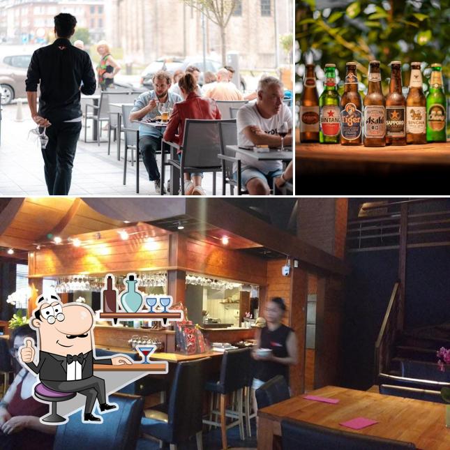 Parmi les diverses choses de la intérieur et la bière, une personne peut trouver sur Thaï Café Ma Campagne
