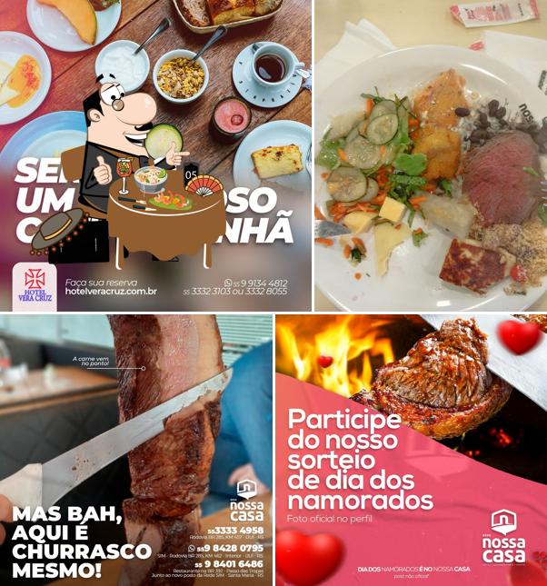 Comida em Nossa Casa Churrascaria e Hotel