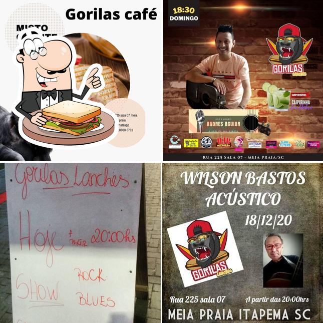 Coma um sanduíche no Gorilas Lanches