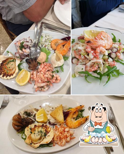 I clienti di Al Pescatore possono gustare vari prodotti di cucina di mare