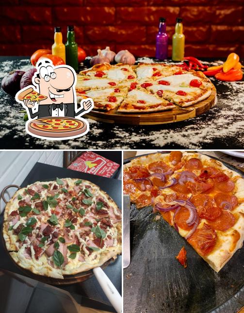 Consiga diferentes variedades de pizza